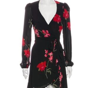 Reformation Delta Wrap Mini Dress Floral